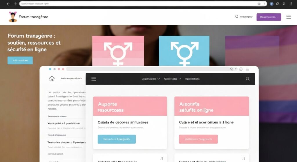 Forum transgenre : soutien, ressources et sécurité en ligne sans aucun texte