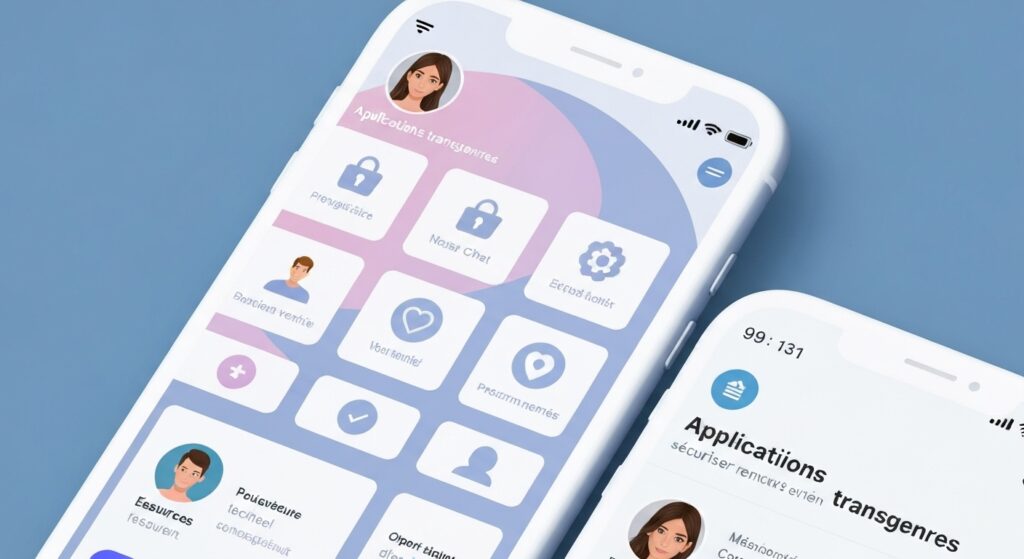 Applications transgenres : sécurité rencontres et soutien sans aucun texte