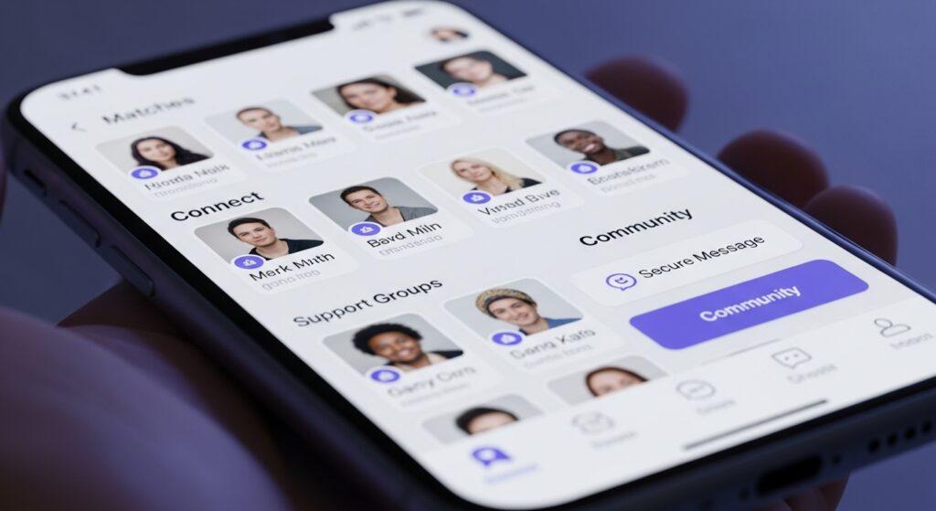 Applications transgenres : sécurité rencontres et soutien sans aucun texte