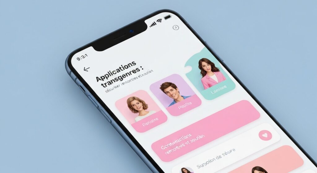 Applications transgenres : sécurité rencontres et soutien sans aucun texte