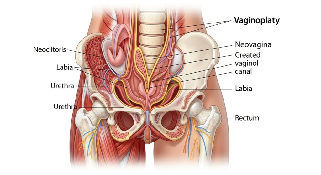 Comprendre le vagin femme transgenre et la vaginoplastie sans aucun texte