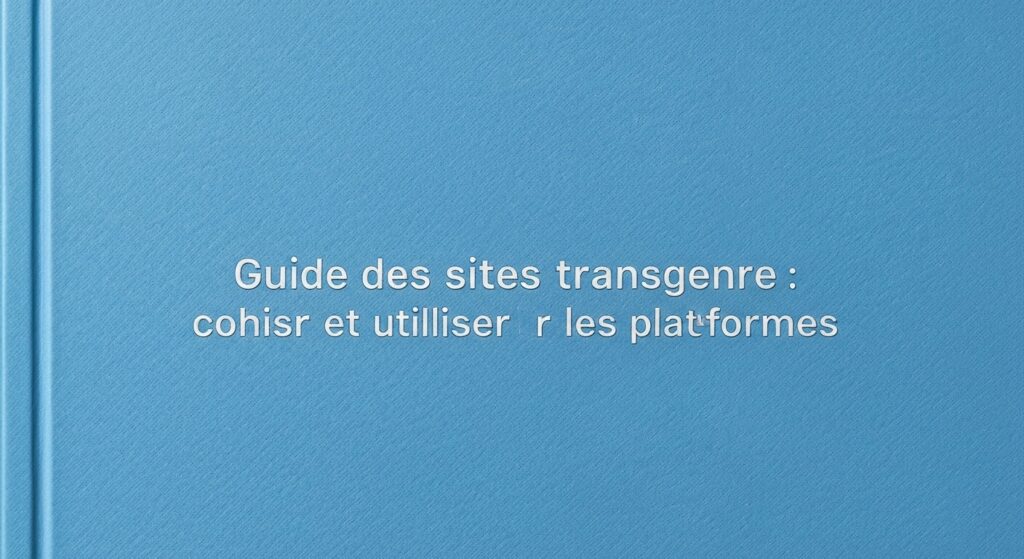Guide des sites pour transgenre : choisir et utiliser les plateformes sans aucun texte