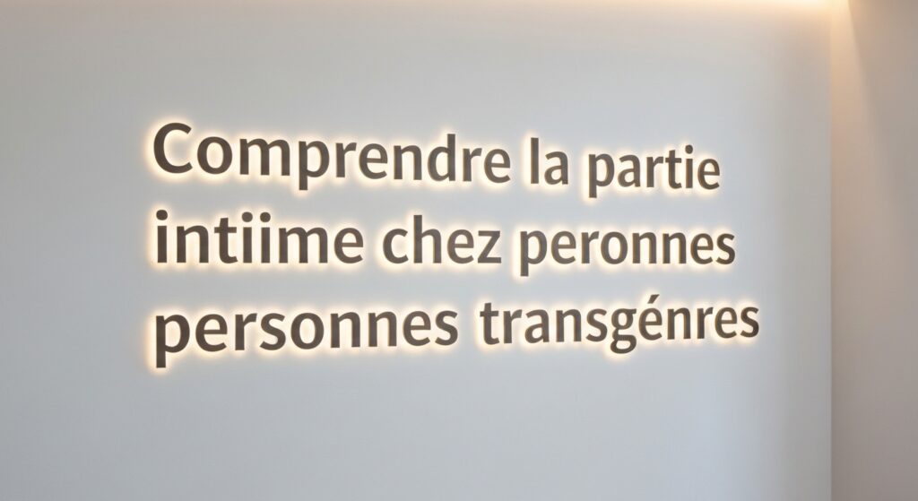 Comprendre la partie intime chez les personnes transgenres sans aucun texte