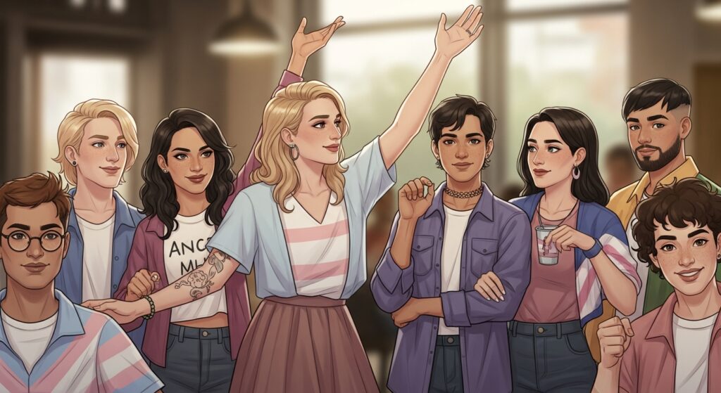 Orientation sexuelle et identité de genre chez les personnes transgenres sans aucun texte