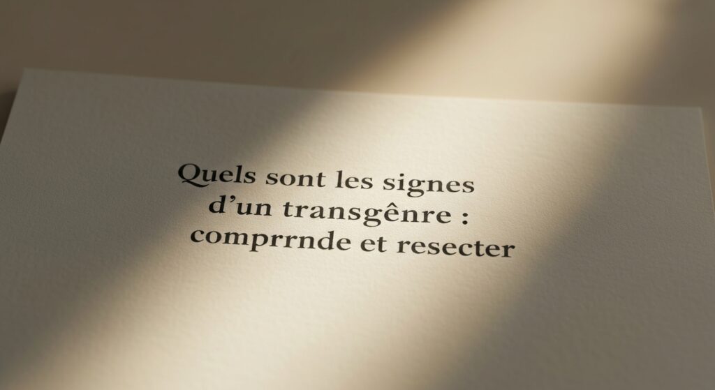 Quels sont les signes d'un transgenre : comprendre et respecter sans aucun texte